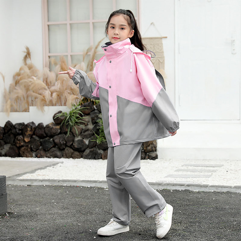 レインコート 通販レインコート 上下 リュック対応 ジュニア レインスーツ 小学生 中学生 子供 キッズ ランドセル対応 ランドセル 反射 つば付き  レインコート | ブランド登録なし | 02