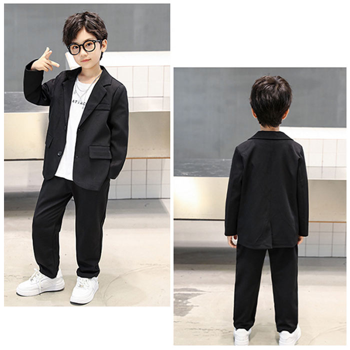 スーツ フォーマル 男の子 2点セット 通販 セットアップ ジャケット パンツスーツ ロングパンツ 長袖 無地 大きいサイズ ゆったり 子供服 子供 スーツ | ブランド登録なし | 04