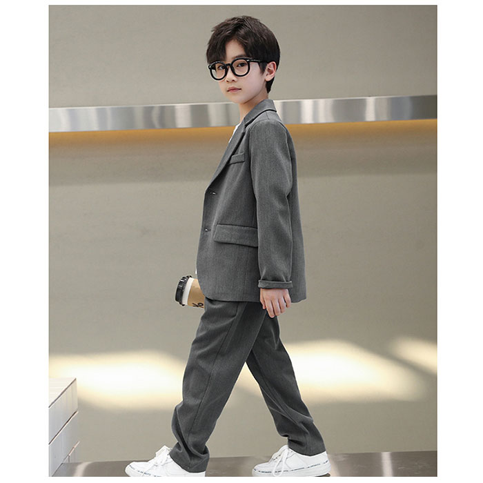 スーツ フォーマル 男の子 2点セット 通販 セットアップ ジャケット パンツスーツ ロングパンツ 長袖 無地 大きいサイズ ゆったり 子供服 子供 スーツ | ブランド登録なし | 08