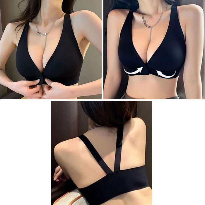 ナイトブラ ノンワイヤー フロントホック レディース 通販 ナイト ブラ ブラジャー ノンワイヤーブラ 前開きブラ 補正下着 ランジェリー 育乳ブラ  ナイトブラ |  | 10