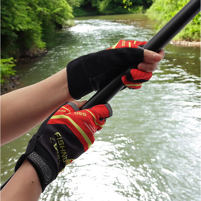 フィッシンググローブ 滑り止め 手袋 通販 フィッシング グローブ てぶくろ 指なし手袋 指出し フィンガーレス 3本 軽量 軽い すべり止め フィッシンググローブ |  | 02