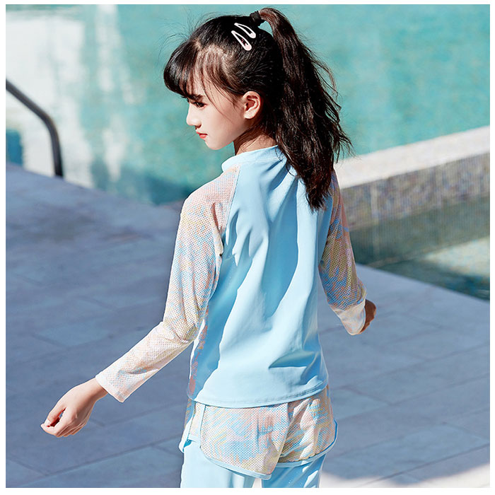 キッズ 通販キッズ 水着 2点セット 女の子 上下セット スクール水着 セパレート タンキニ キッズ水着 ラッシュガード 女の子用 子供 キッズ 動きやすい  キッズ | ブランド登録なし | 08