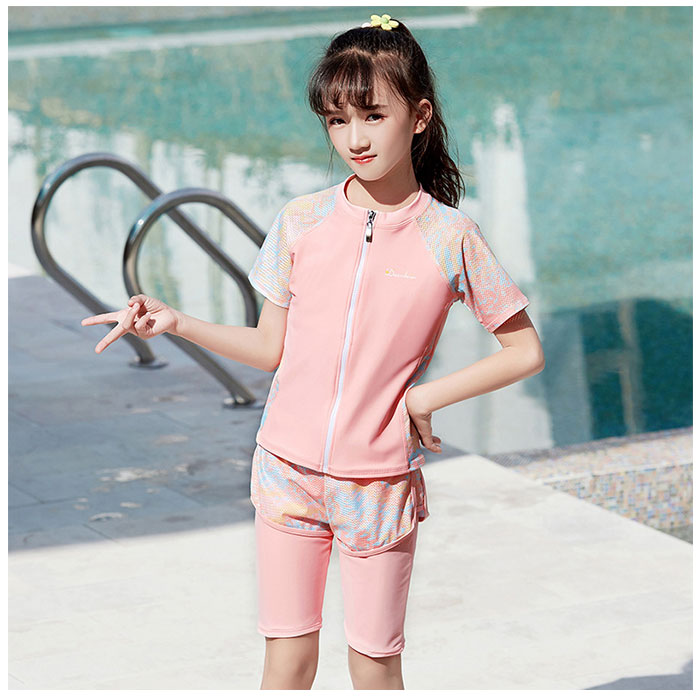 キッズ 通販キッズ 水着 2点セット 女の子 上下セット スクール水着 セパレート タンキニ キッズ水着 ラッシュガード 女の子用 子供 キッズ 動きやすい  キッズ | ブランド登録なし | 09