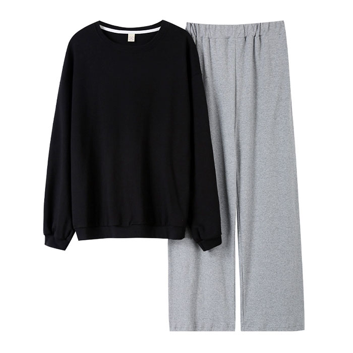 カップ付き ルームウェア レディース 上下セット 長袖 通販 パジャマ 部屋着 ナイトウェア 寝間着 ロングパンツ Tシャツ セットアップ 上下 セット カップ付き | キャット | 10