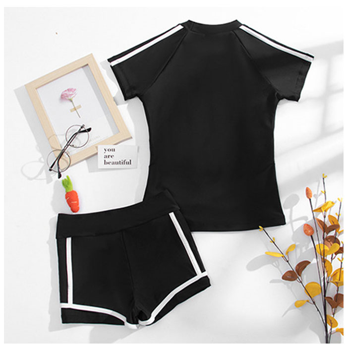 キッズ 通販キッズ 水着 女の子 ラッシュガード 上下セット 上下 半袖 ショートパンツ セパレート スクール水着 キッズ水着 スポーティ水着 スイムウェア キッズ | ブランド登録なし | 07