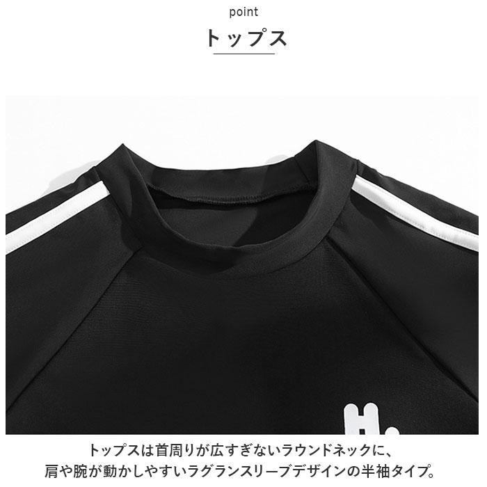 キッズ 通販キッズ 水着 女の子 ラッシュガード 上下セット 上下 半袖 ショートパンツ セパレート スクール水着 キッズ水着 スポーティ水着 スイムウェア キッズ | ブランド登録なし | 08