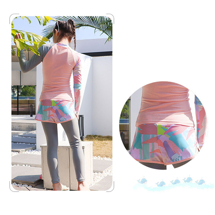 ジュニア 水着 女の子 セパレート 通販 長袖 長ズボン ラッシュガード レギンス 上下 紫外線対策 日焼け対策 可愛い かわいい プール 海 川遊び ジュニア |  | 09