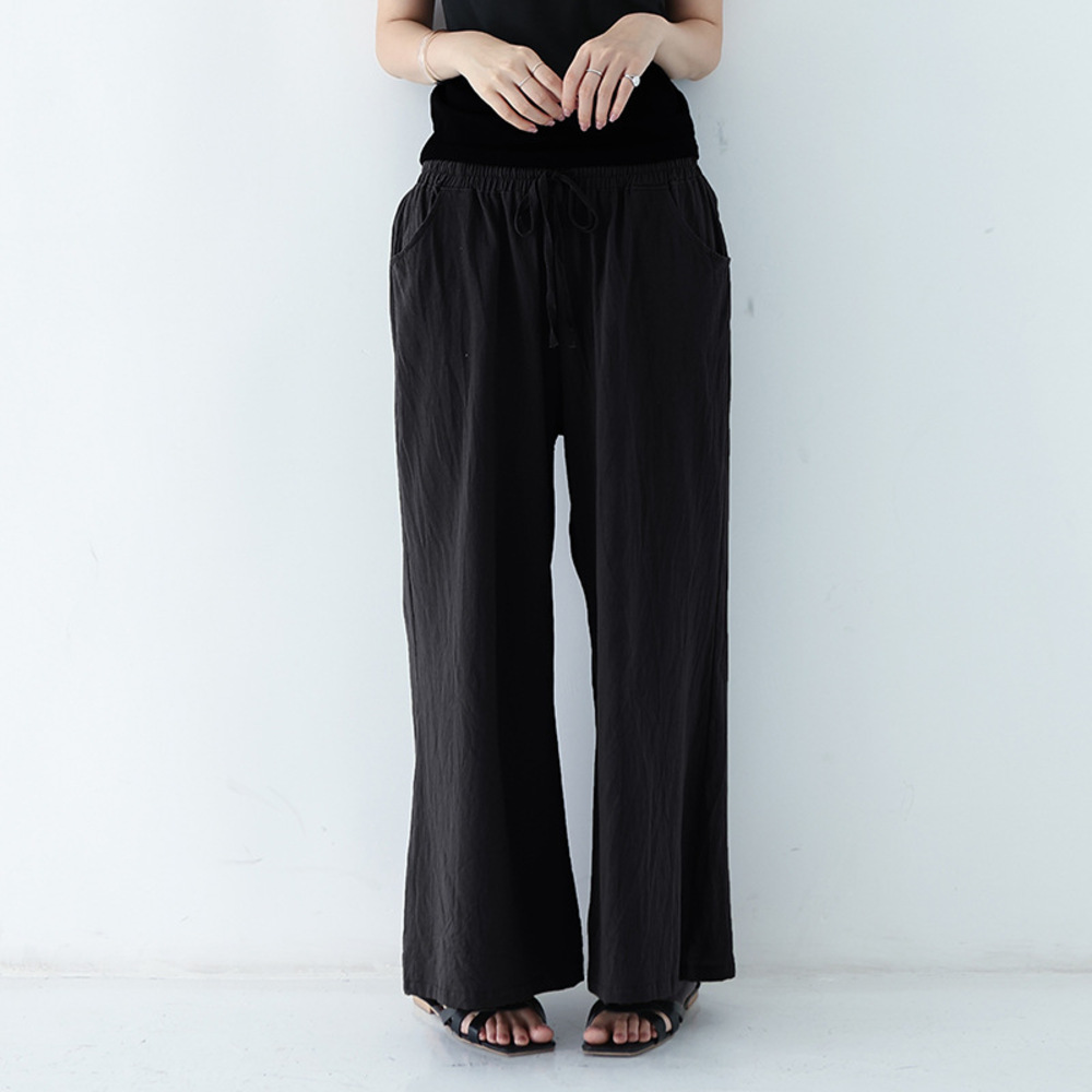ワイドパンツ レディース きれいめ 通販 パンツ ズボン ロングパンツ ボトムス ワイド ロング丈 ロング コットン リネン ゆったり 綿 麻 涼しい ワイドパンツ | BACKYARD FAMILY | 02