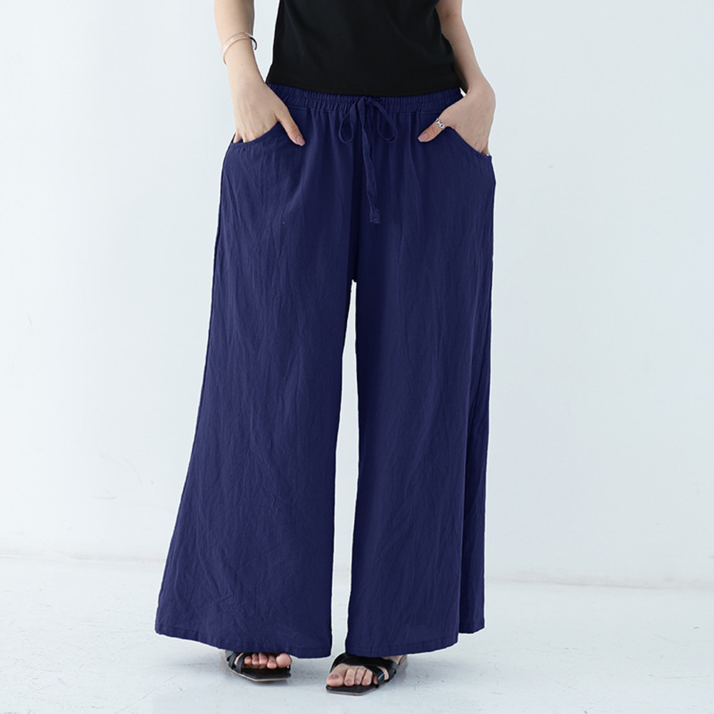 ワイドパンツ レディース きれいめ 通販 パンツ ズボン ロングパンツ ボトムス ワイド ロング丈 ロング コットン リネン ゆったり 綿 麻 涼しい ワイドパンツ | BACKYARD FAMILY | 05
