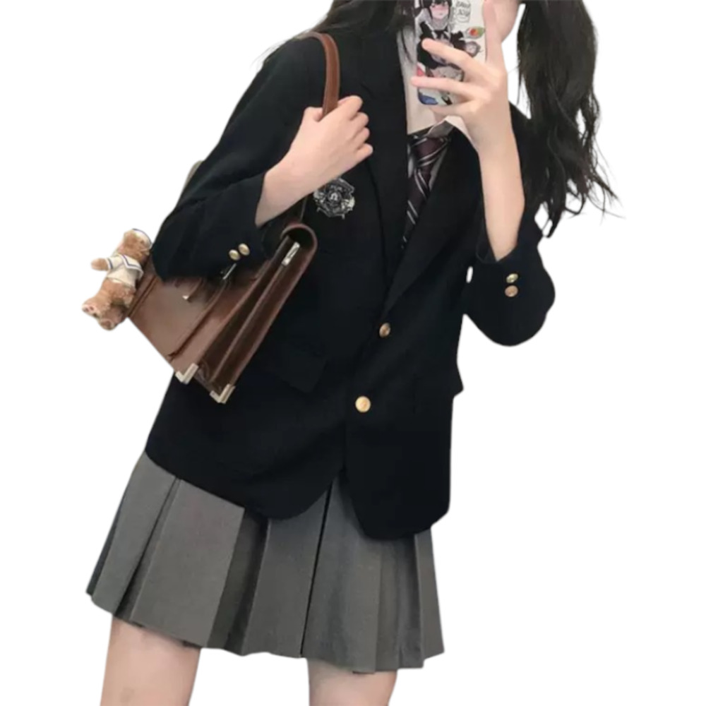 黒のブレザー　11号サイズ 女子学生用ブレザー（レディース号数：11号）｜学生服