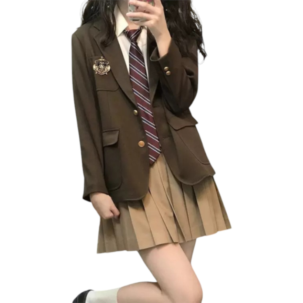 制服 ブレザー 4点セット 通販 高校生 女子 JK ジャケット シャツ ネクタイ スカート 卒業式 上下セット スーツ 女子高生 制服上下 セットアップ | BACKYARD FAMILY | 01