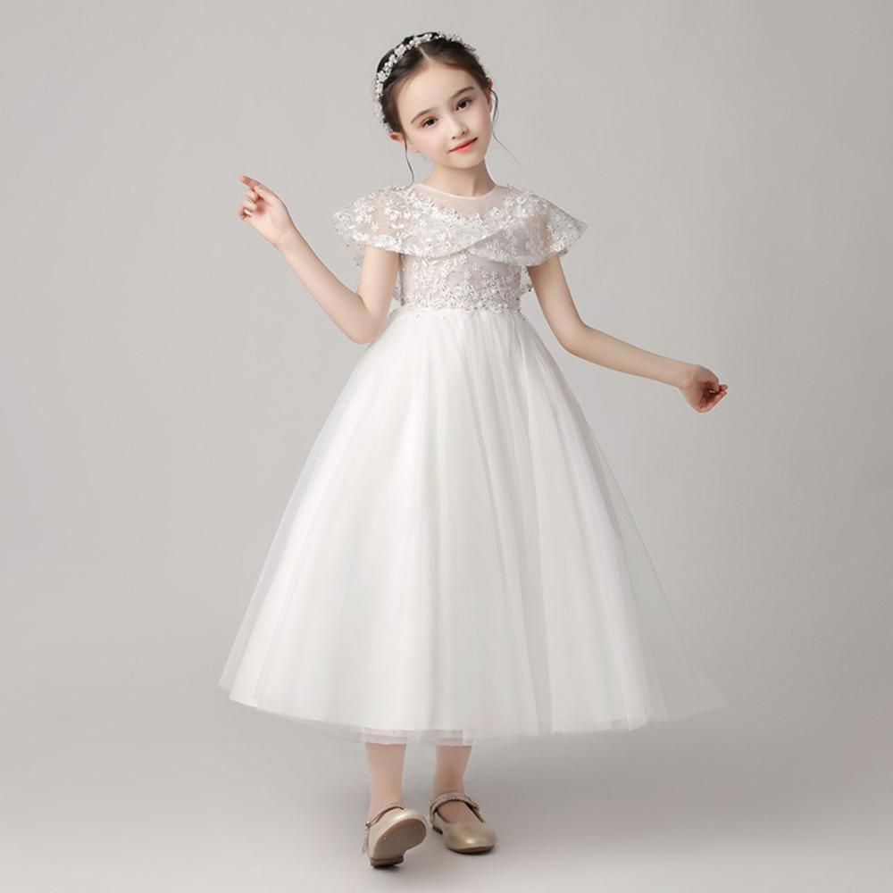 ドレス 通販ドレス 子供 ピアノ 発表会 女の子 ロングドレス 半袖 パーティードレス 子ども服 フォーマル 子供ドレス コンクール プリンセス こども ドレス | ブランド登録なし | 01