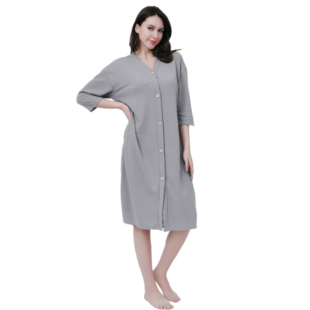 バスローブ ルームウェア 通販 ルームウエア ナイトウェア ナイトウエア パジャマ ワンピース ネグリジェ 部屋着 寝巻き 寝間着 スリーパー 七分袖 バスローブ | BACKYARD FAMILY | 02