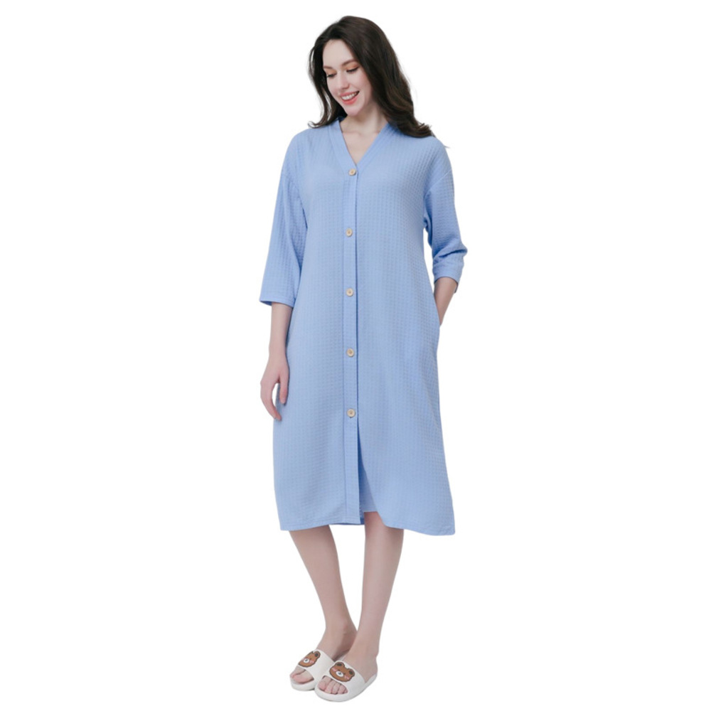 バスローブ ルームウェア 通販 ルームウエア ナイトウェア ナイトウエア パジャマ ワンピース ネグリジェ 部屋着 寝巻き 寝間着 スリーパー 七分袖 バスローブ | BACKYARD FAMILY | 01