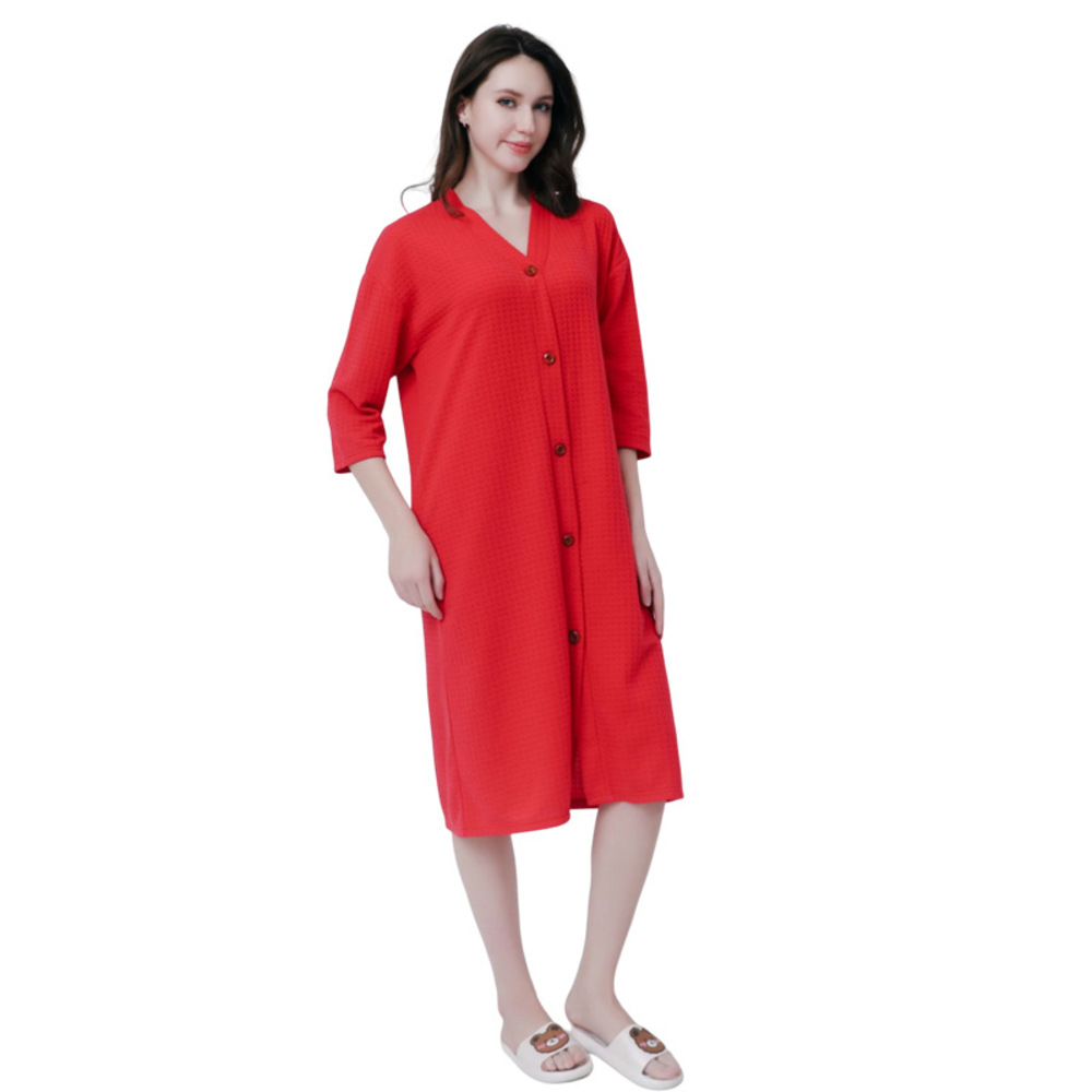 バスローブ ルームウェア 通販 ルームウエア ナイトウェア ナイトウエア パジャマ ワンピース ネグリジェ 部屋着 寝巻き 寝間着 スリーパー 七分袖 バスローブ | BACKYARD FAMILY | 04