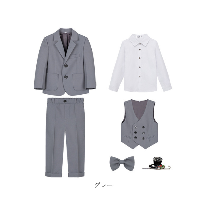 キッズ フォーマルスーツ 男の子 6点セット 通販 子供スーツ 子どもスーツ スーツ フォーマル 男子 6点 セット 無地 シンプル 長ズボン 蝶ネクタイ キッズ |  | 20