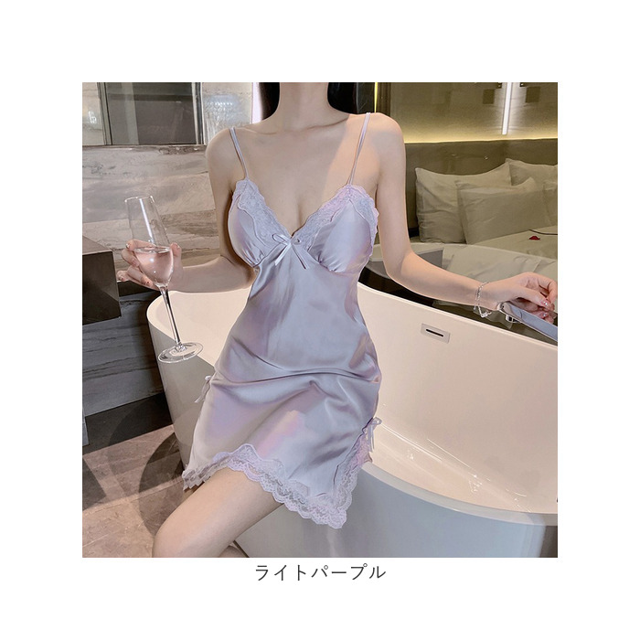 セクシー レース キャミソール 通販 スリップ ルームウェア ロングキャミソール ランジェリー セクシーランジェリー 部屋着 |  | 16