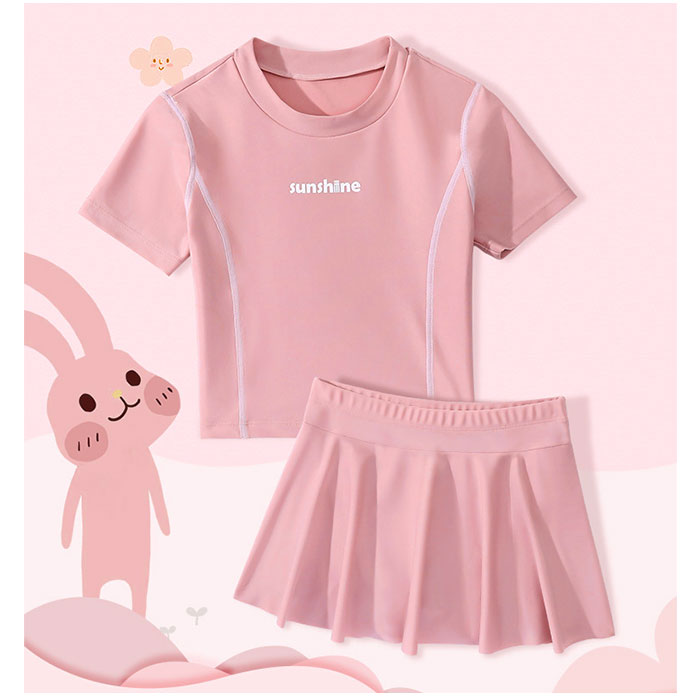 キッズ 通販キッズ 水着 セパレート 女の子 半袖 スカート スイムウェア キッズ水着 ラッシュガード 子供 こども 子ども 練習用 女の子用 おしゃれ  キッズ | ブランド登録なし | 04