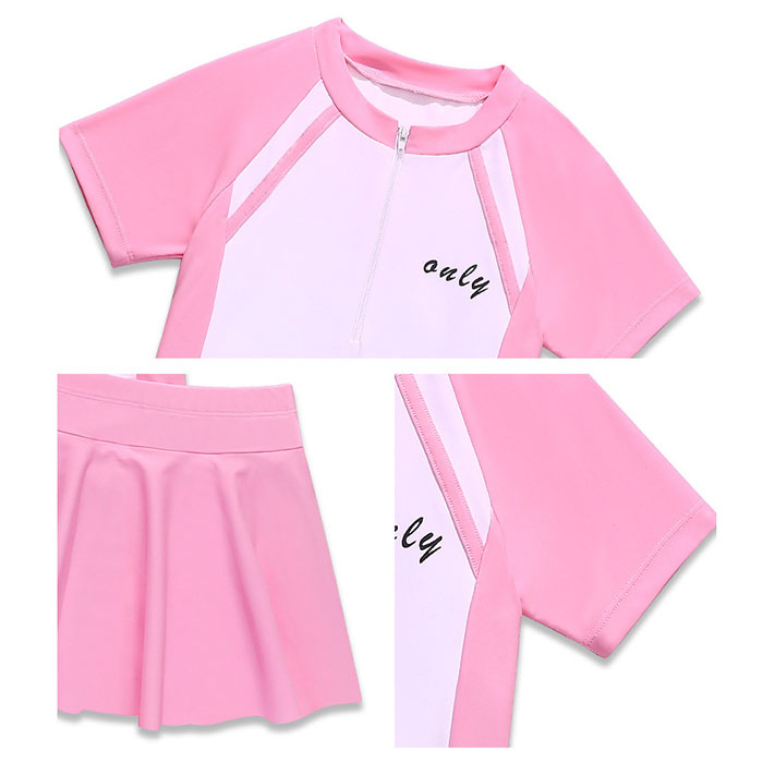 キッズ 通販キッズ 水着 セパレート 女の子 半袖 スカート スイムウェア キッズ水着 ラッシュガード 子供 こども 子ども 練習用 女の子用 おしゃれ  キッズ | ブランド登録なし | 09