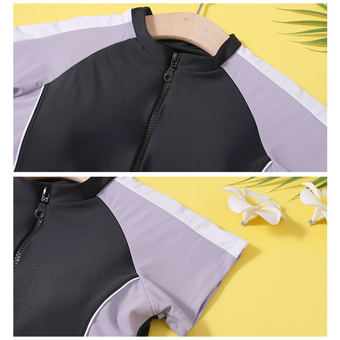 キッズ 通販キッズ 水着 2点セット 女の子 上下セット スクール水着 セパレート タンキニ 半袖 ラッシュガード ショートパンツ 子供 キッズ 動きやすい  キッズ | ブランド登録なし | 12