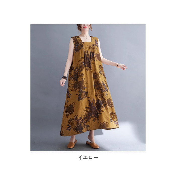 マキシ丈ワンピース ノースリーブ レディース 通販 マキシワンピース