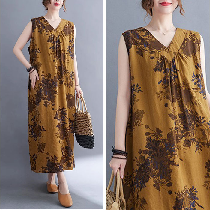 マキシ丈ワンピース ノースリーブ レディース 通販 マキシワンピース