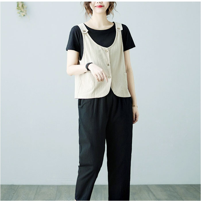 ベスト ジレ レディース 通販 ショート丈 春夏 ナチュラル シンプル 前開き トップス レイヤード カジュアル ノースリーブ 無地 ポケット付き 薄手 ベスト | BACKYARD FAMILY | 12