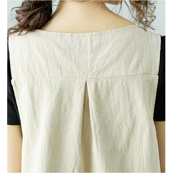 ベスト ジレ レディース 通販 ショート丈 春夏 ナチュラル シンプル 前開き トップス レイヤード カジュアル ノースリーブ 無地 ポケット付き 薄手 ベスト | BACKYARD FAMILY | 13