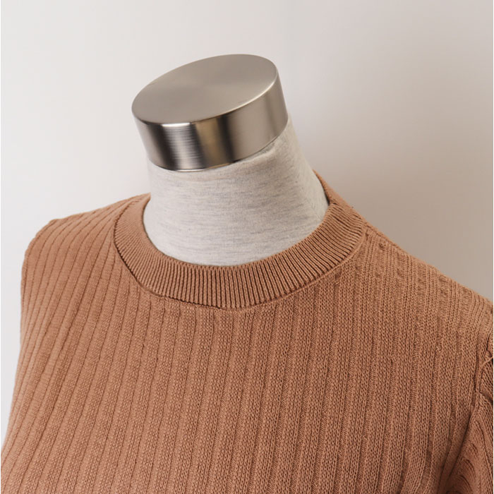 ニット 7分袖 レディース 通販 サマーニット サマーセーター セーター ニットTシャツ 半袖ニット ニットウェア 七分袖 クルーネック 上品 きれいめ 無地 | BACKYARD FAMILY | 15