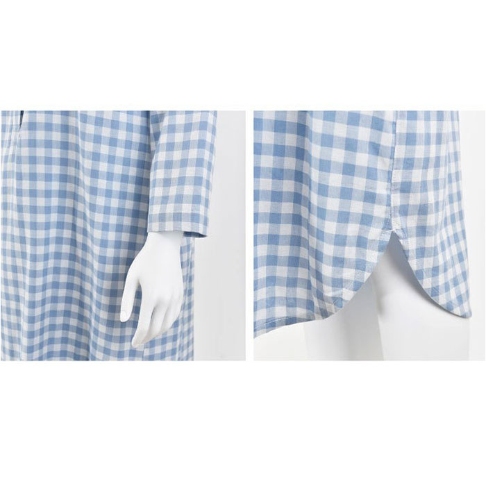 レディース ワンピース ネグリジェ 通販 パジャマ 綿100％ 部屋着 ナイトウェア ルームウエア ナイトウエア ルームウェア 長袖 前開き レディース |  | 09