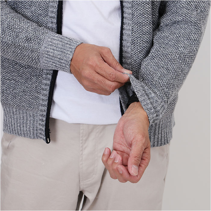 ニット カーディガン ジップアップ 通販 セーター 長袖ニット ニットカーディガン ニットジャケット ジャケット 羽織り 羽織 ハイネック 厚手 ニット |  | 09