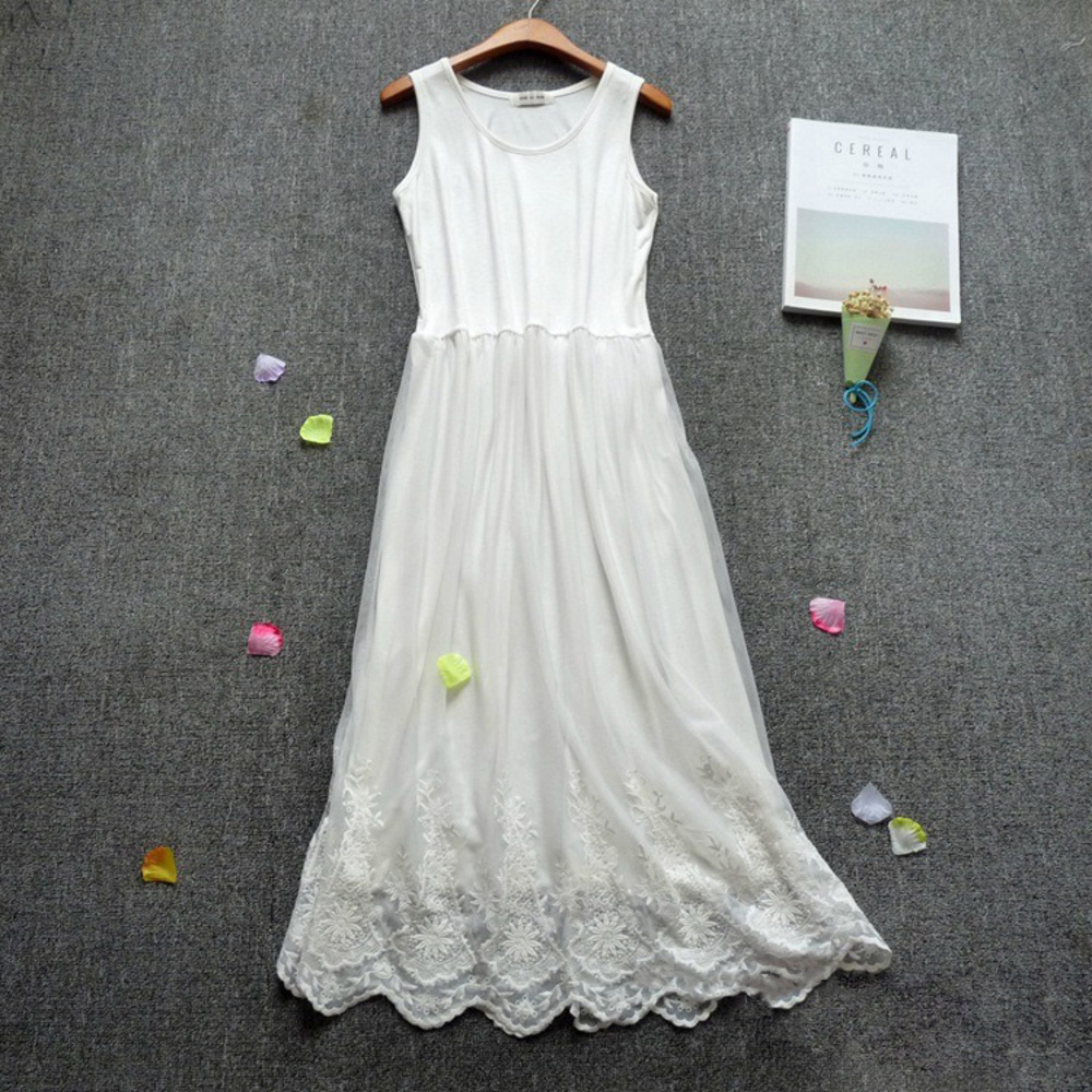 ペチコート インナー ワンピース ロング 通販 マキシワンピ レース ロングペチ ロングワンピース インナーワンピース キャミソールワンピ 刺繍 ペチコート | ブランド登録なし | 02