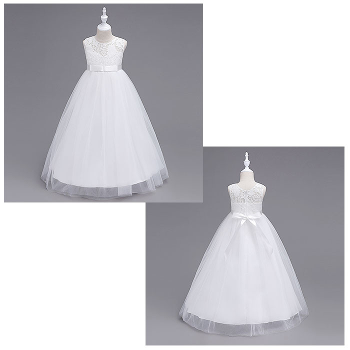 ドレス 通販ドレス 子供 キッズ ワンピース フォーマル 女の子 スカート ピアノ発表会 結婚式 発表会 子どもドレス レース 刺繍 リボン 柔らかい ドレス | ブランド登録なし | 02