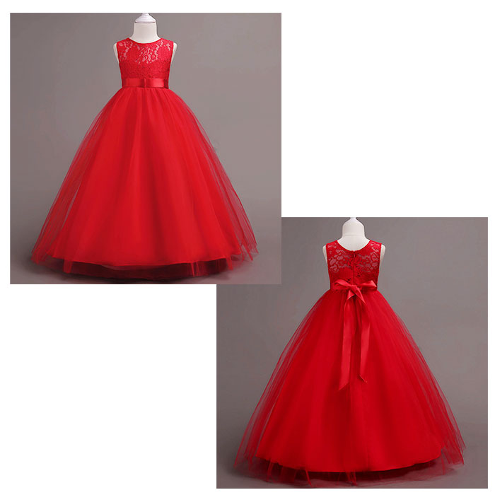ドレス 通販ドレス 子供 キッズ ワンピース フォーマル 女の子 スカート ピアノ発表会 結婚式 発表会 子どもドレス レース 刺繍 リボン 柔らかい ドレス | ブランド登録なし | 04