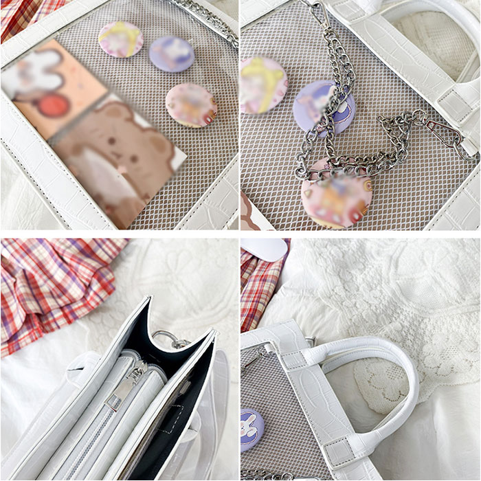 痛バッグ ショルダーバッグ 通販 痛バ トートバッグ ハンドバッグ 鞄 かばん 斜めがけ おしゃれ かわいい レディース 缶バッチ ファスナー付き 痛バッグ |  | 12