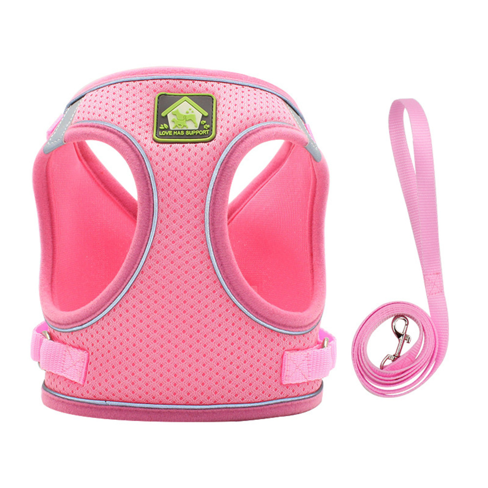 犬 リード ハーネス 通販 胴輪 ショルダーハーネス リードセット セット ハーネスリード 反射 通気性 メッシュ 調節可能 小型犬 お散歩 グッズ いぬ イヌ 犬 |  | 02