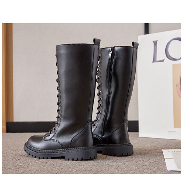 キッズ ブーツ 通販 ダンスシューズ ダンスブーツ ハーフブーツ 編み上げ シューズ くつ 靴 子ども 子供 ローヒール ラウンドトゥ ファスナー付き キッズ |  | 12