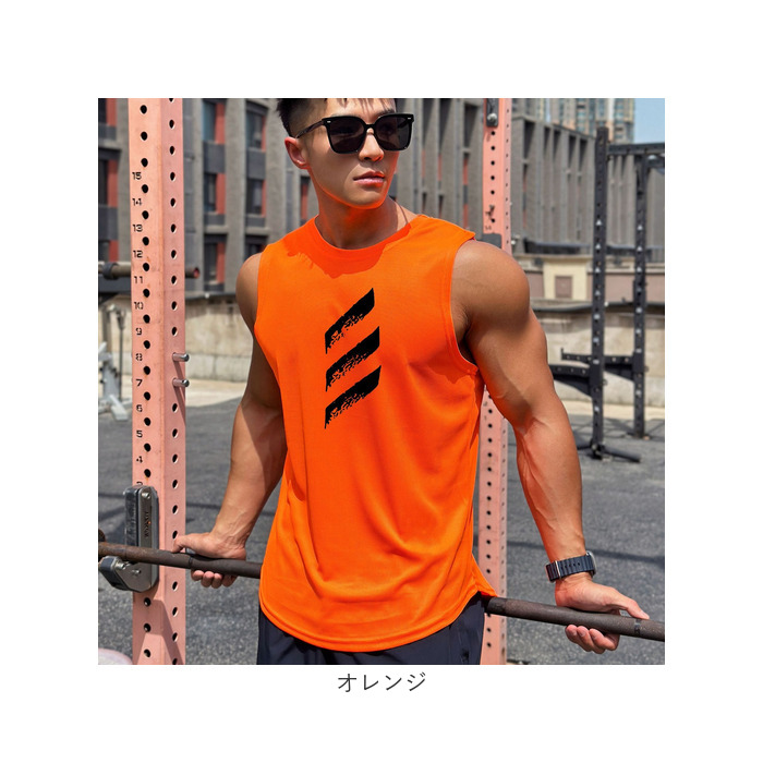 タンクトップ メンズ 通販 袖なし ノースリーブ 男性 トレーニングウェア 速乾 吸汗 ランニングウェア ランニング 運動 ジム トレーニング 筋トレ  タンクトップ |  | 18