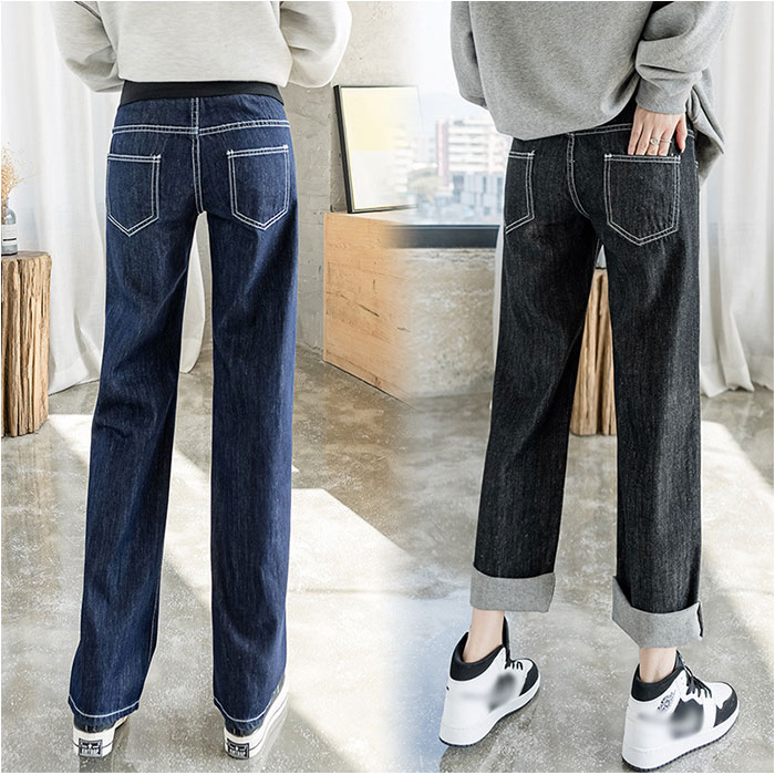 マタニティ デニム ワイド 通販 マタニティパンツ ワイドパンツ デニムパンツ ボトムス 動きやすい オールシーズン 産前産後 おしゃれ お洒落 マタニティ | ブランド登録なし | 02