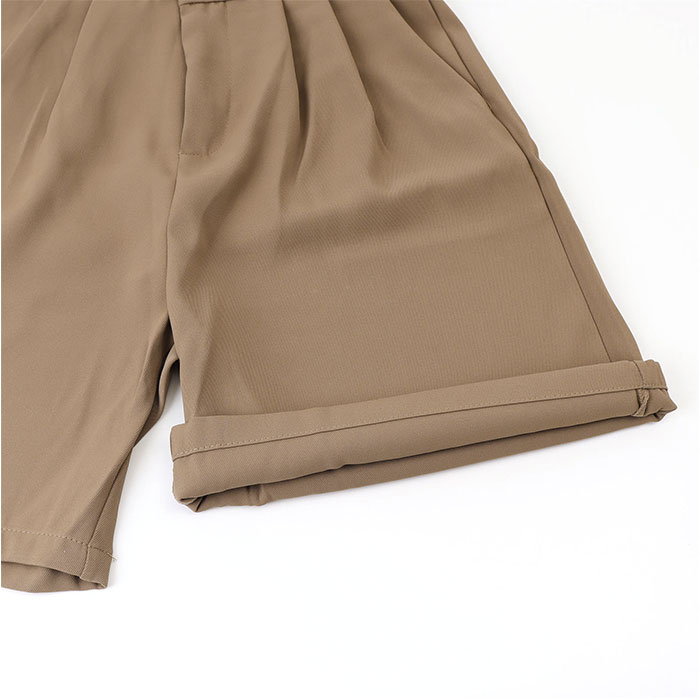 ハーフパンツ ボトムス レディース 通販 ショートパンツ おしゃれ きれいめ タックパンツ シンプル 無地 カジュアル ショーパン 薄手 大人 Aライン ハーフパンツ | BACKYARD FAMILY | 12