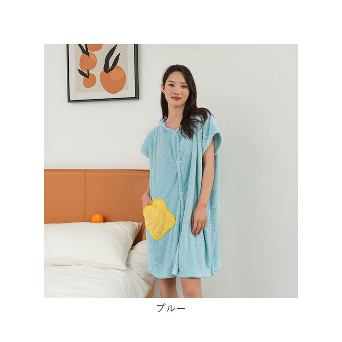 バスローブ レディース 通販 ルームウェア ナイトウェア 部屋着 ガウン ポンチョ タオル地 速乾 吸水 可愛い かわいい カワイイ 大人 おとな バスローブ | ブランド登録なし | 13
