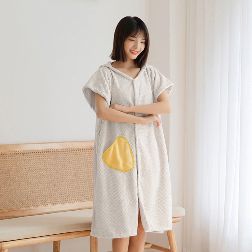 バスローブ レディース 通販 ルームウェア ナイトウェア 部屋着 ガウン ポンチョ タオル地 速乾 吸水 可愛い かわいい カワイイ 大人 おとな バスローブ | ブランド登録なし | 01