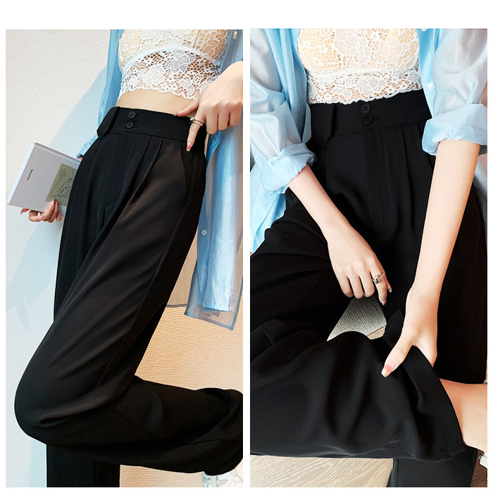 パンツ レディース きれいめ 通販 ストレートパンツ ハイウエストパンツ ロングパンツ ワイドパンツ パンツ ボトムス ズボン おしゃれ かわいい 春 夏 パンツ | ブランド登録なし | 02