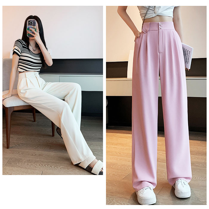 パンツ レディース きれいめ 通販 ストレートパンツ ハイウエストパンツ ロングパンツ ワイドパンツ パンツ ボトムス ズボン おしゃれ かわいい 春 夏 パンツ | ブランド登録なし | 03