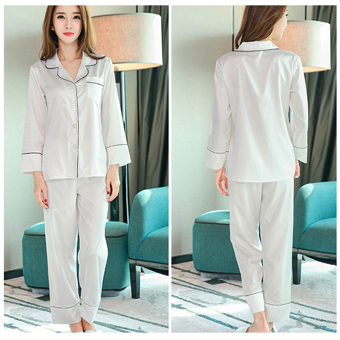 ルームウェア 通販ルームウェア レディース 上下 パジャマ 部屋着 ナイトウェア ウエア 寝間着 寝間き ねまき 長袖 前開き 上下セット ルームウェア | PKG | 06