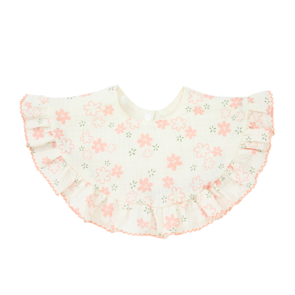 スタイ よだれかけ ガーゼ 通販 よだれカバー 前掛け まるいスタイ ビブ お食事エプロン エプロン 綿 ふんわり やわらか 女の子 360度 コットン 可愛い スタイ | BACKYARD FAMILY | 05