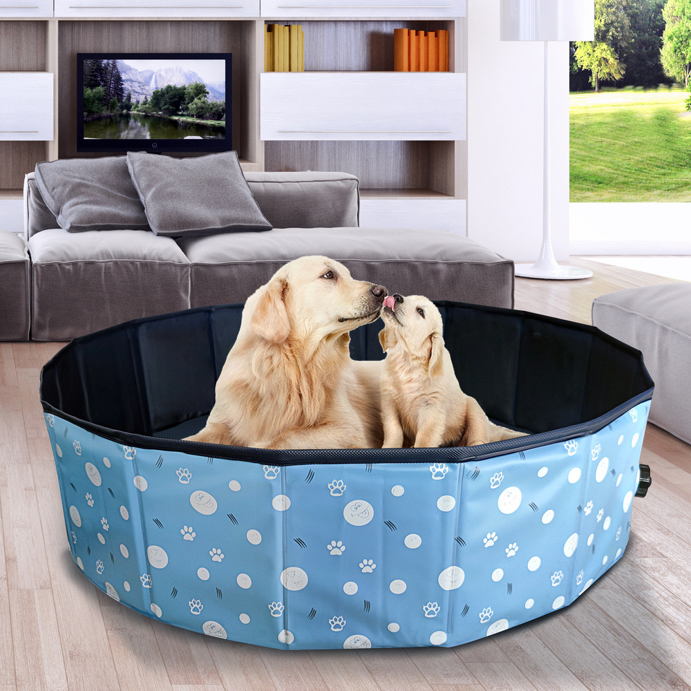 ペットプール 通販ペットプール 犬用プール 無地 プール ペットバスプール 犬 いぬ ペット用 ペット お風呂 浴槽 バスタブ 折り畳み式 折りたたみ  ペットプール | ブランド登録なし | 04