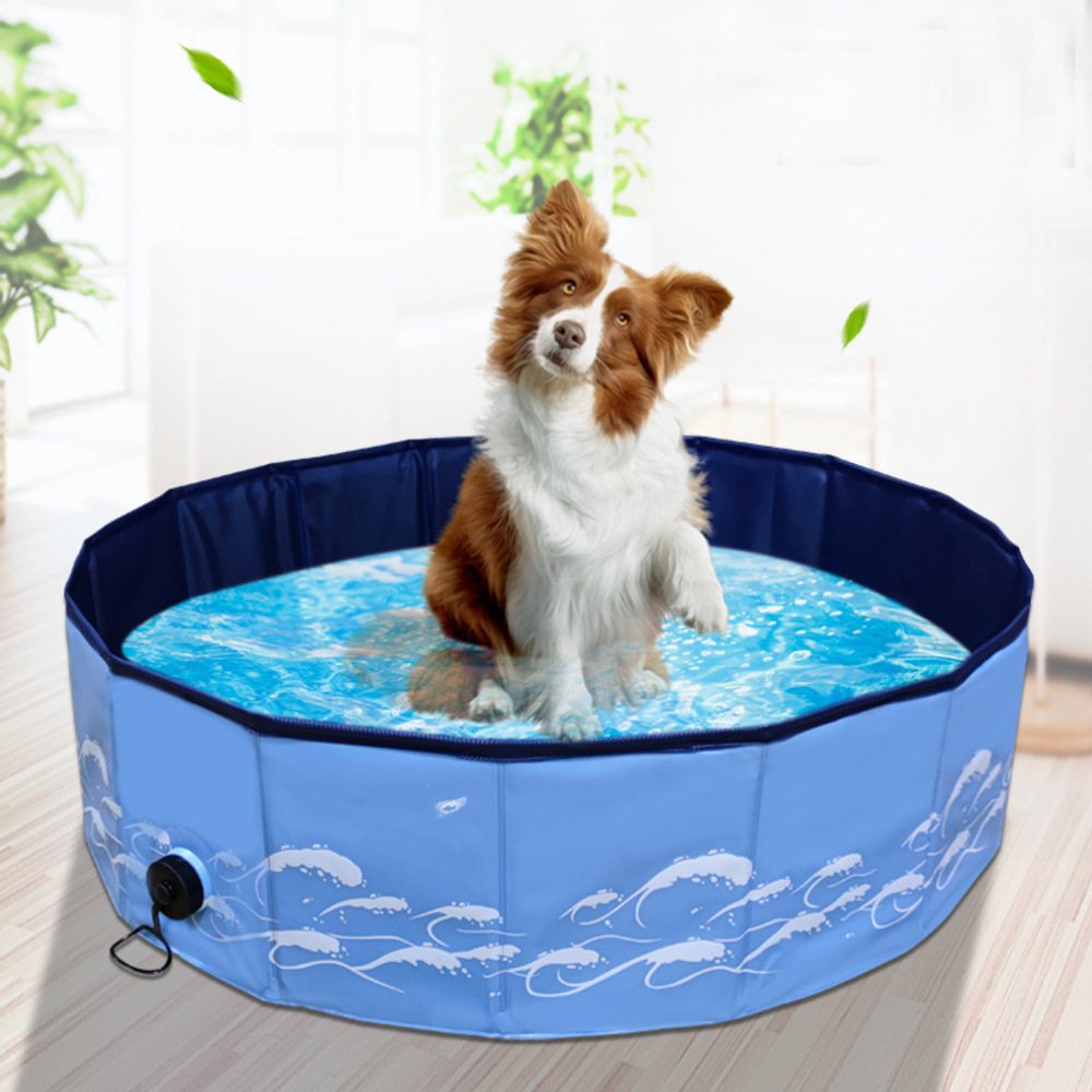 ペットプール 通販ペットプール 犬用プール 無地 プール ペットバスプール 犬 いぬ ペット用 ペット お風呂 浴槽 バスタブ 折り畳み式 折りたたみ  ペットプール | ブランド登録なし | 02
