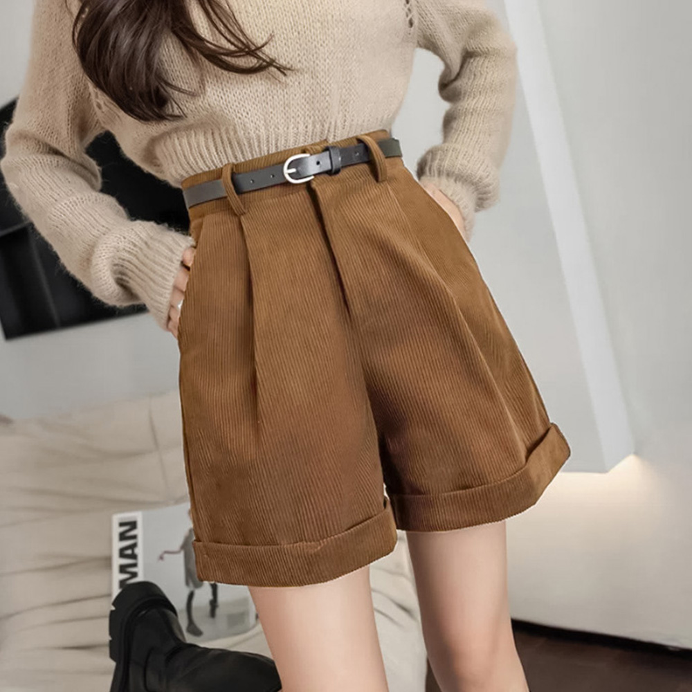 TownCountry/レディース/ショートパンツ/コーデュロイ/茶色/ベージュ TownCountry/レディース/ショートパンツ/コーデュロイ/茶色