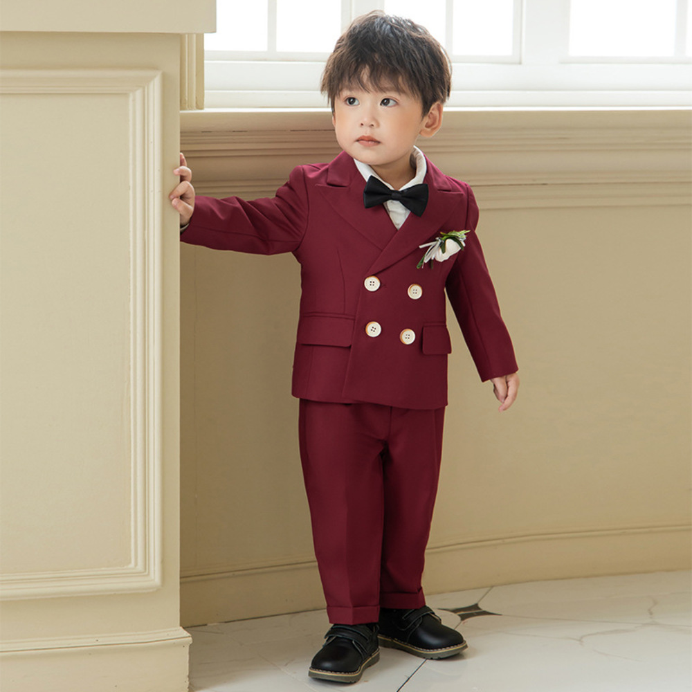 フォーマルスーツ 男の子 通販 スーツ フォーマル 子供スーツ キッズスーツ 子供服 ジャケット ベスト ズボン 蝶ネクタイ ジュニア キッズ おしゃれ 韓国 | BACKYARD FAMILY | 01
